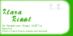 klara rippl business card